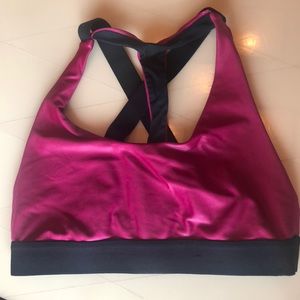 Koral fuschia and black size medium sports bra